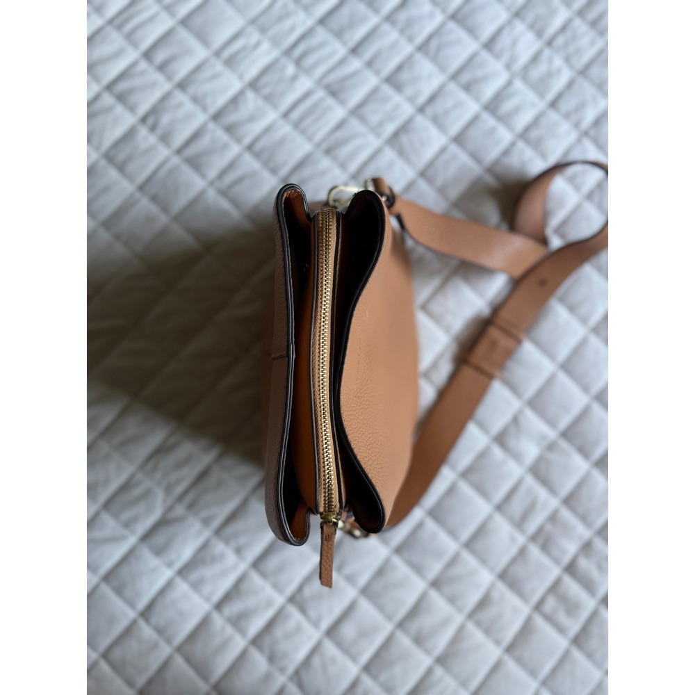 Y2K Radley London Shoulder Bag Tan Brown Leather Purse Designer Coquette Classic - Picture 3 of 10